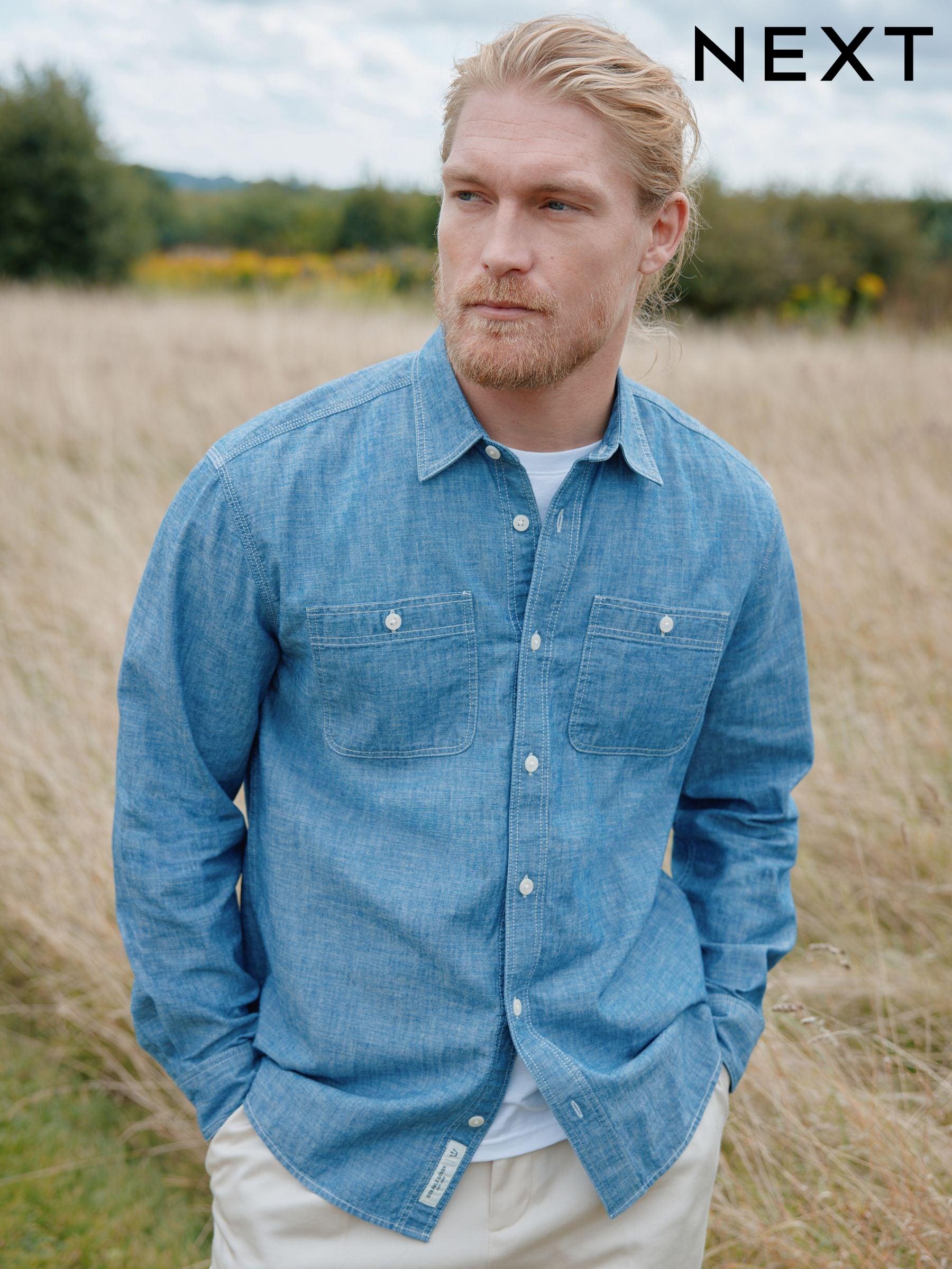 Mens Blue Denim Shirts Blue Jeans Shirts Next UK