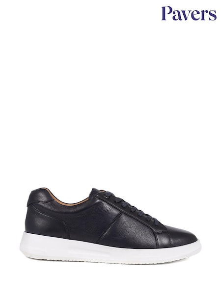 Pavers Leather Lace-Up Trainers (E08589) | £60