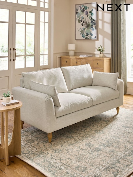 Tailored Chenille Oyster Natural Large Emory 3 Seater Small 'Sofa in a Box' (E08616) | £575