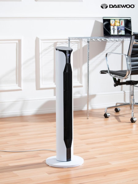 Daewoo White 36 inch Tower Fan (E08679) | £50