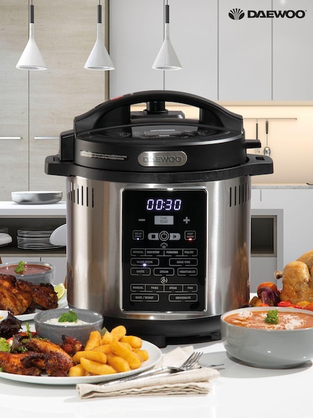 Daewoo Black 2 in 1 Air Fryer Pressure Cooker 6L (E08683) | £120