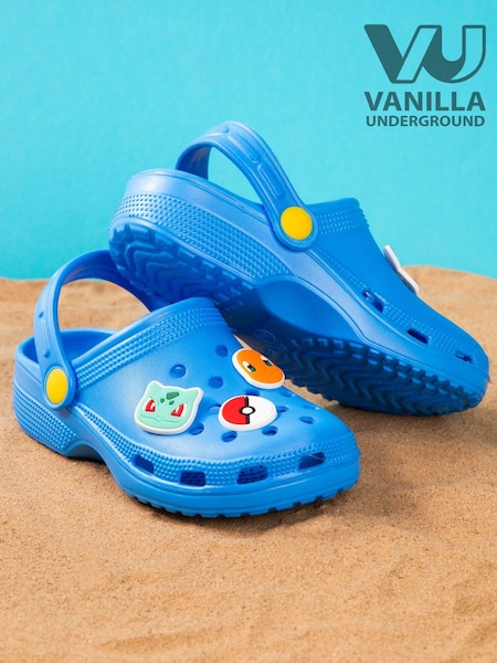 Vanilla Underground Blue Boys Pokemon Clogs (E08776) | £17