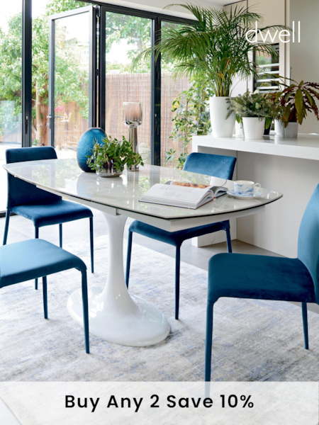 Dwell White Lille Extending 4-6 Seater Dining Table (E08815) | £900