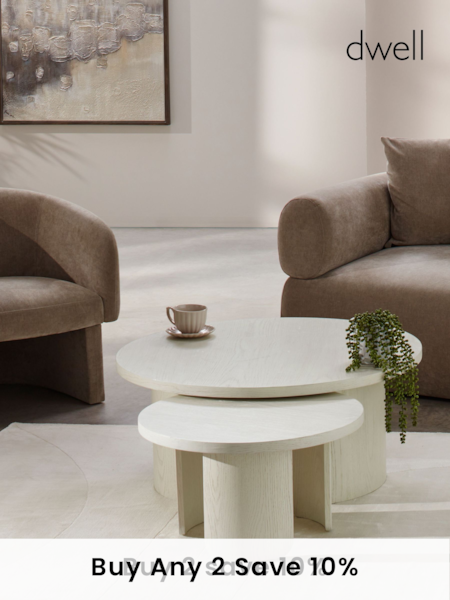 Dwell White Becc Nesting Coffee Table (E08825) | £500