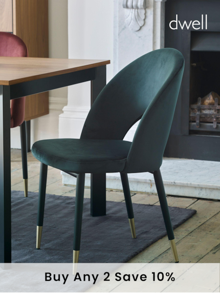 Dwell Green Comida Dining Chairs Set of 2 (E08828) | £360