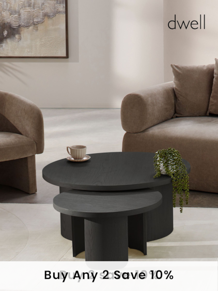 Dwell Black Becc Nesting Coffee Table (E08829) | £500