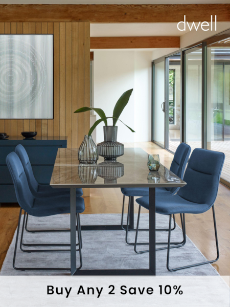 Dwell Grey Teno Extending 6-8 Seater Dining Table (E08841) | £900