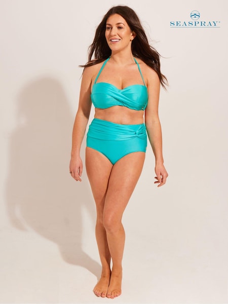 Seaspray Zambia Gathered Bandeau Green Bikini (E08952) | £49
