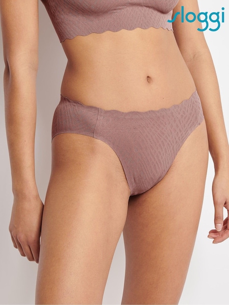 Sloggi ZERO Feel Bliss High leg Brown Briefs (E09015) | £15