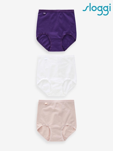 Sloggi Cream Basic+ Maxi Briefs 3 Pack (E09026) | £35