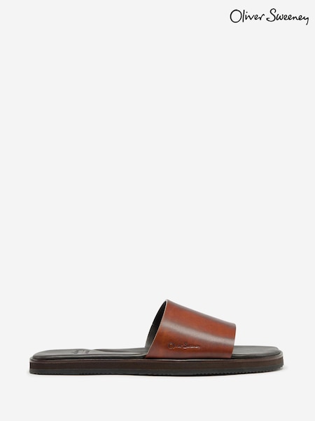 Oliver Sweeney Antiqued Leather Brown Sandals (E09053) | £99