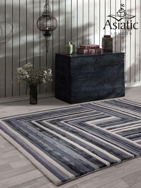 Asiatic Rugs Indigo Blue Matrix Network Rug (E09153) | £299 - £889
