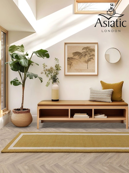Asiatic Rugs Ochre Albi Border Runner (E09158) | £159