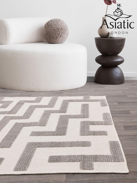 Asiatic Rugs Grey Freja Washable Rug (E09168) | £59 - £279