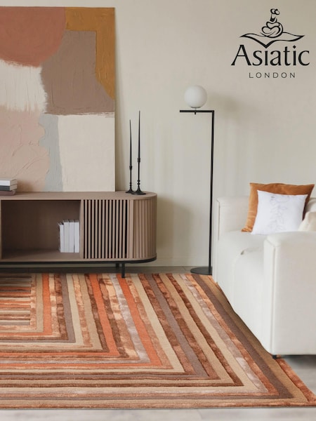 Asiatic Rugs Terracotta Orange Matrix Network Rug (E09172) | £299 - £889