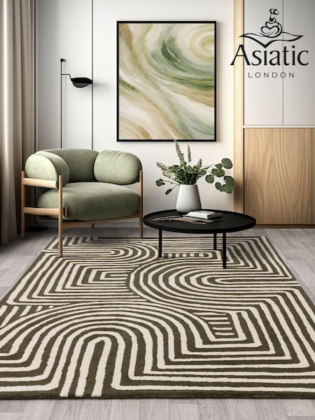 Asiatic Rugs Green Reef Curve Rug (E09185) | £199 - £559
