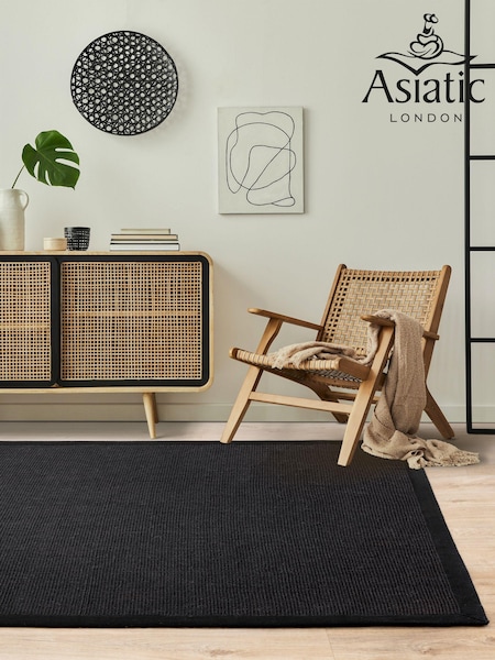 Asiatic Rugs Black Sisal Rug (E09188) | £109 - £559