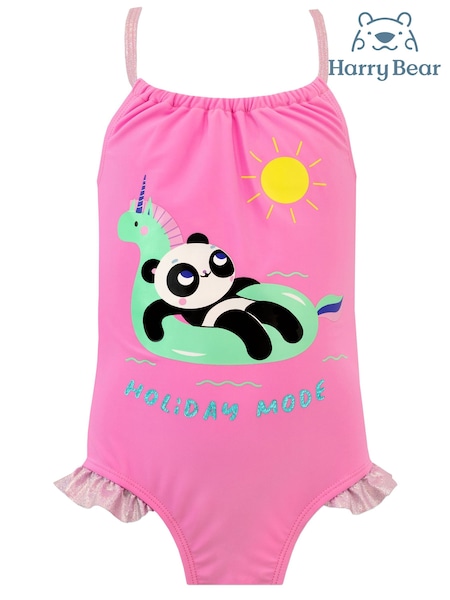 Harry Bear Pink Panda Holiday Mode Swimsuit (E09315) | £12