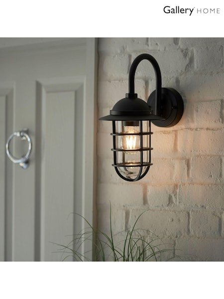 Gallery Home Black Dani Outdoor Wall Light (E09613) | £115