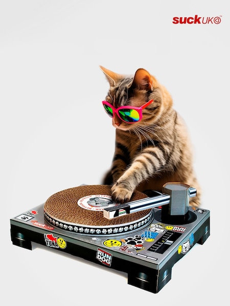 Suck UK Grey Cat Scratch Turntable Pet Toy (E09999) | £20