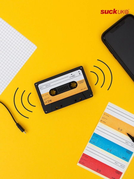 Suck UK Yellow Wireless Cassette Bluetooth Speaker (E10009) | £20