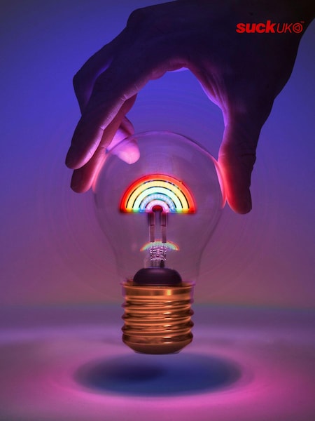 Suck UK Red Cordless Rainbow Lightbulb Rechargeable Wireless Lamp (E10019) | £33