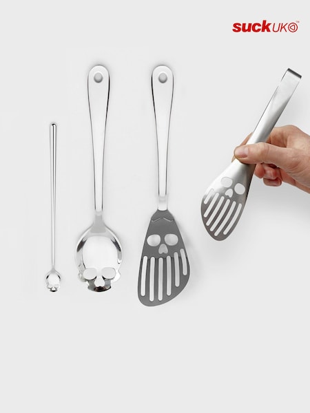 Suck UK Silver Skull Kitchen Utensils (E10074) | £47