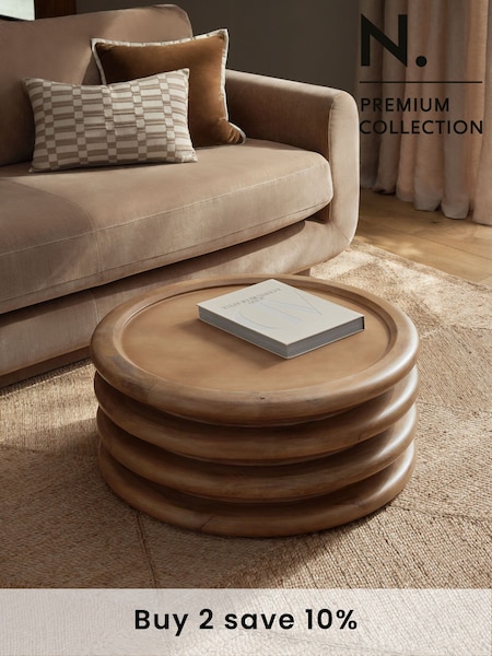 Natural N. Premium Donut Mango Wood Coffee Table (E10208) | £650