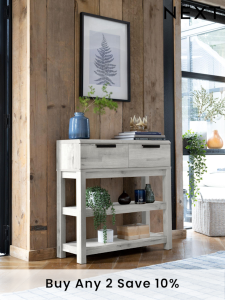 Light Grey Bronx Compact Console Table (E10217) | £225