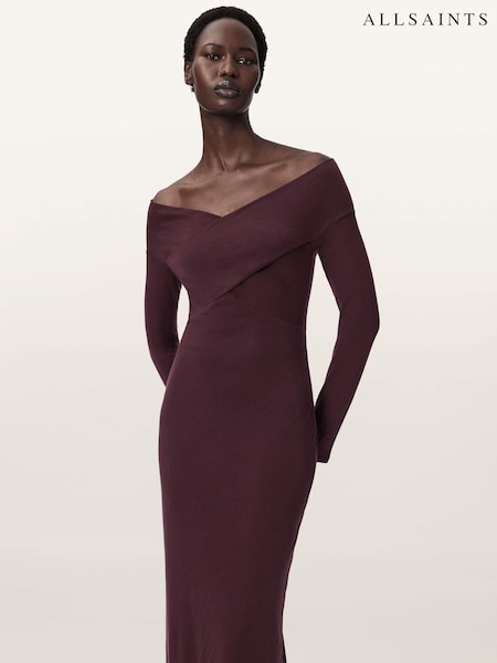 Red - Allsaints Delta Jersey Dress