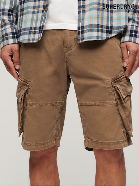 Superdry Camel Brown Core Cargo Shorts (E10875) | £50