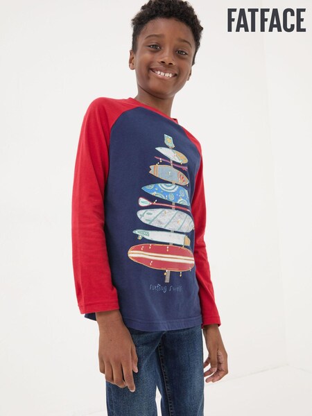 FatFace Navy Board Tree T-Shirt (E11244) | £5