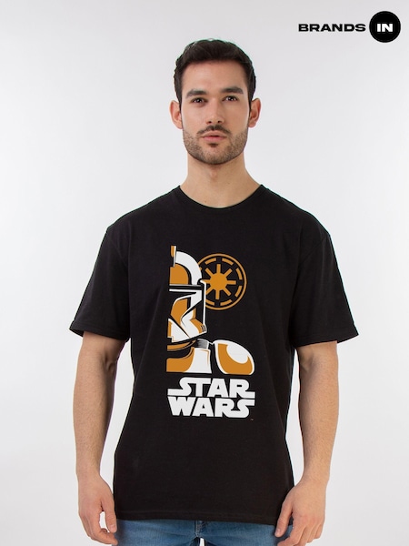 Brands In Black Mens Star Wars Stormtrooper Art Poster 100% Cotton T-Shirt (E11429) | £25