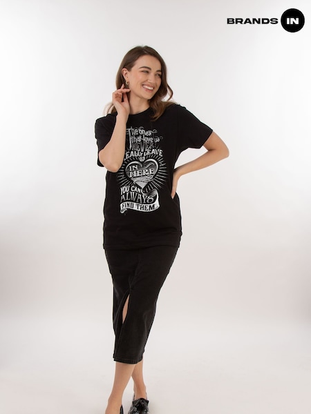Brands In Black 100% Cotton Boyfriend Fit Harry Potter The Ones That Love Us Womens T-Shirt (E11439) | £25