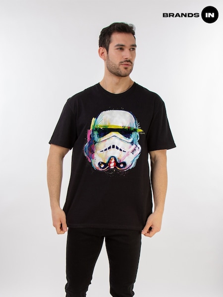 Brands In Black 100% Cotton Star Wars Command Stormtrooper Art Mens T-Shirt (E11455) | £25