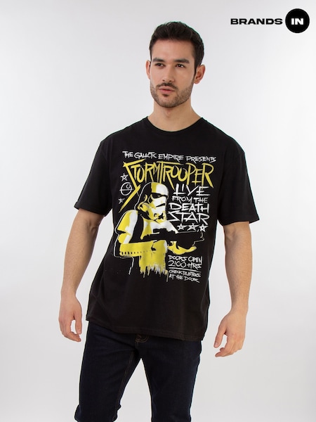 Brands In Black 100% Cotton Star Wars Rock Poster Stormtrooper Mens T-Shirt (E11465) | £25