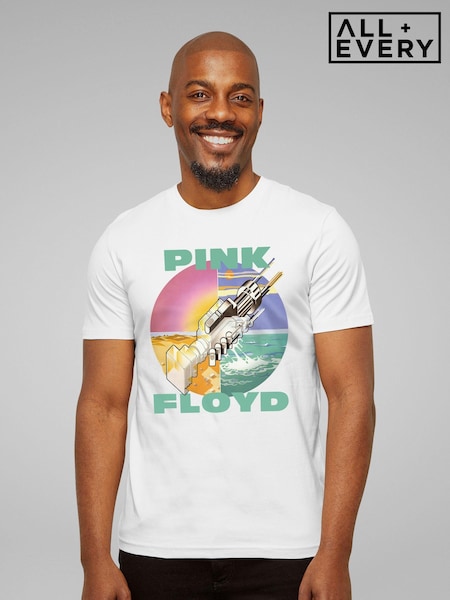 All + Every White Pink Floyd Wish You Were Here Music Mens 100% Cotton T-Shirt (E11530) | £24