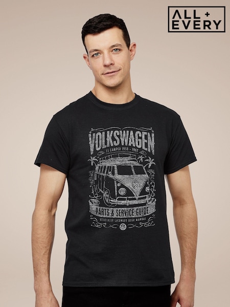 All + Every Black Volkswagen Parts And Service Guide Design Mens 100% Cotton T-Shirt (E11531) | £23