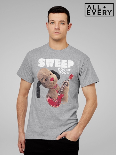 All + Every Grey Sooty Dog Of Rock Sweep Mens T-Shirt (E11588) | £23