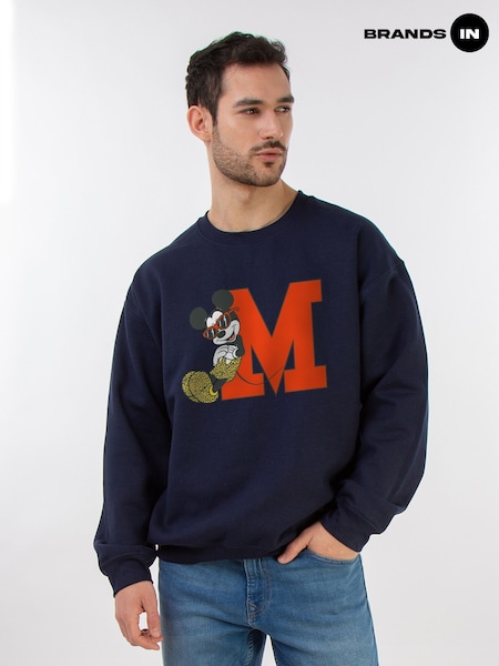 Brands In Blue Mens Mickey Mouse Leopard Print Trousers Disney 100% Cottton Sweatshirt (E11629) | £36