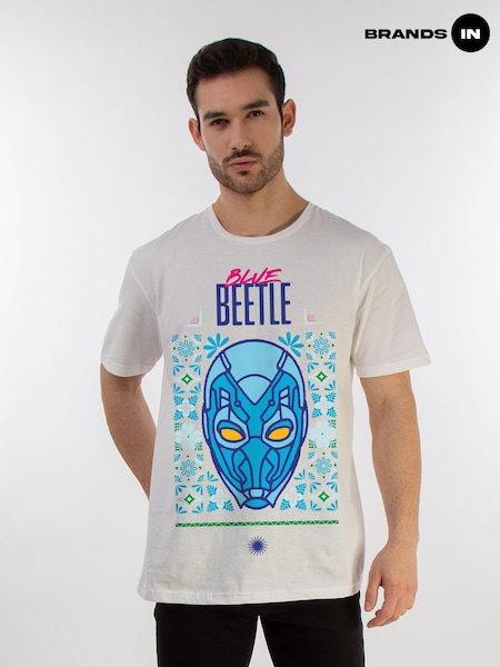 Brands In White Mens Beetle Helmet 100% Cotton T-Shirt (E11632) | £23