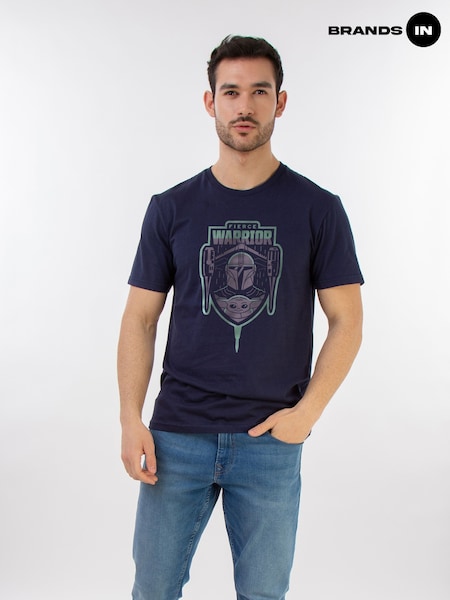 Brands In Blue Mens Star Wars The Mandalorian Poster 100% Cotton T-Shirt (E11635) | £25