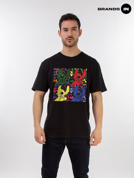 Brands In Black 100% Cotton Pop Art T-Shirt (E11652) | £23