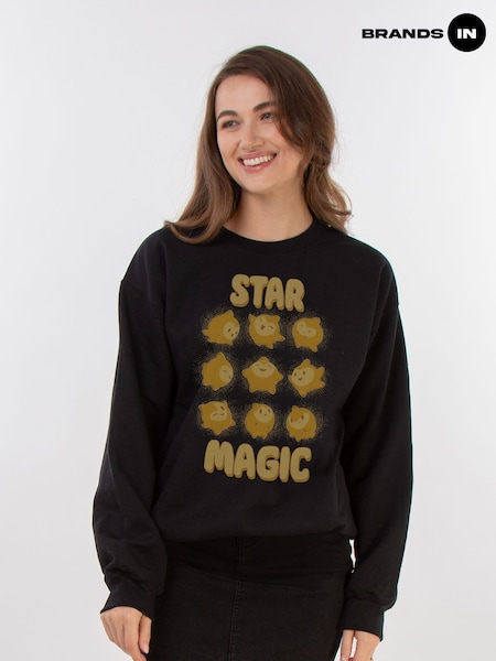 Brands In Black Wish Star Magic Tile Adult Unisex Sweatshirt (E11655) | £36