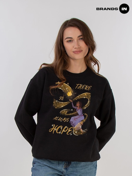 Brands In Black Womens Wish There Is Always Hope Sweatshirt (E11656) | £36