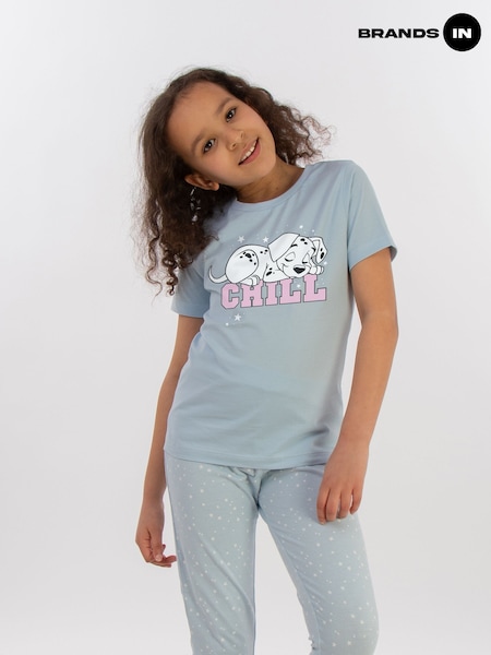 Brands In Blue 101 Dalmatians Chill Girls Baby Stars 100% Cotton Pyjamas (E11872) | £19