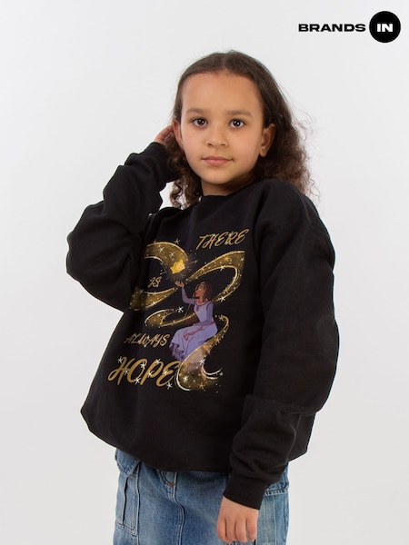 Brands In Black Wish There Is Always Hope Girls Sweatshirt (E11914) | £24
