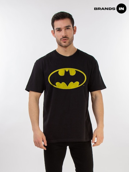 Brands In Black Mens Batman Official Logo T-Shirt (E11944) | £22