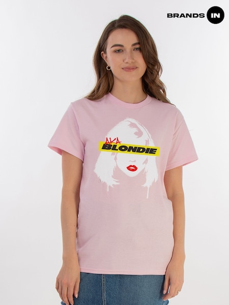 Brands In Pink Blondie Aka Women Boyfriend Fit Music T-Shirt (E11947) | £23