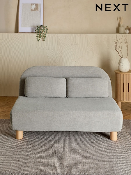 Brushed Weave Light Warm Grey Palma Double Sofa Bed (E12114) | £475